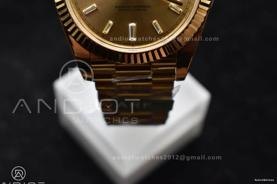 1:1 Sustainable 654 228238 President YG Day Dial On (Gain Best Date Edition Bracelet Gold 40 Crystal ARF Weight) VR3255 0507
